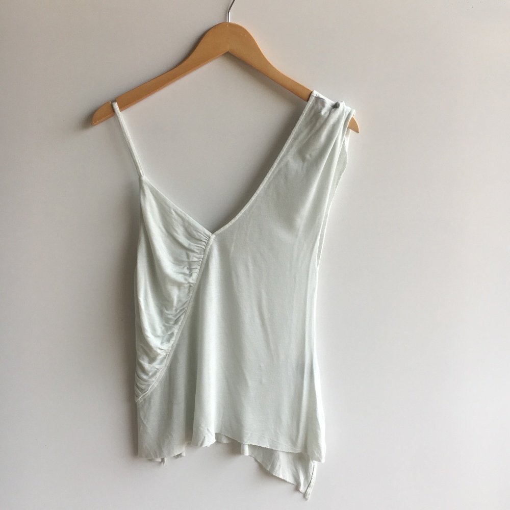 Silence+noise light green Draped Asymmetrical Tank